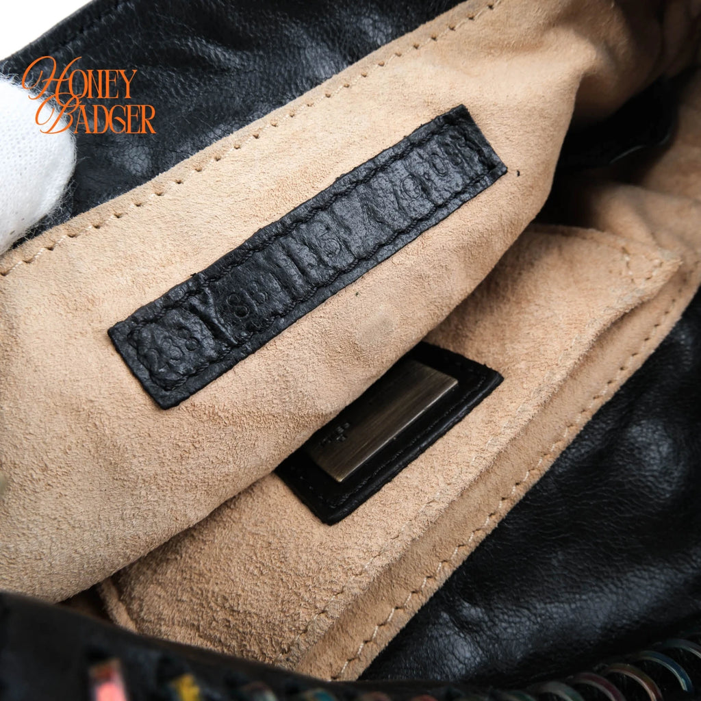 Fendi Baguette Mini Black Leather Rank A