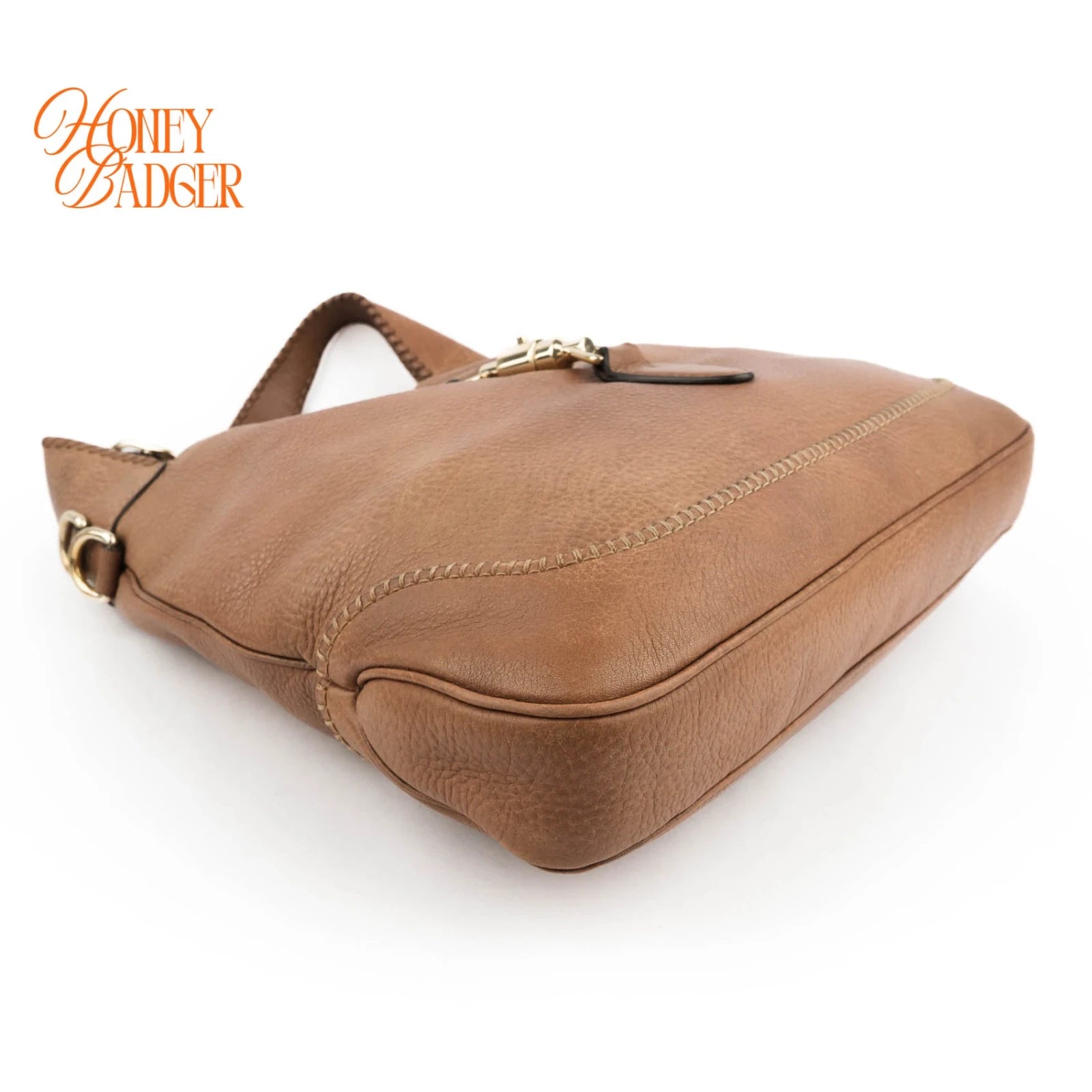 Gucci Jackie Hobo 2-Way Brown Leather Grade A
