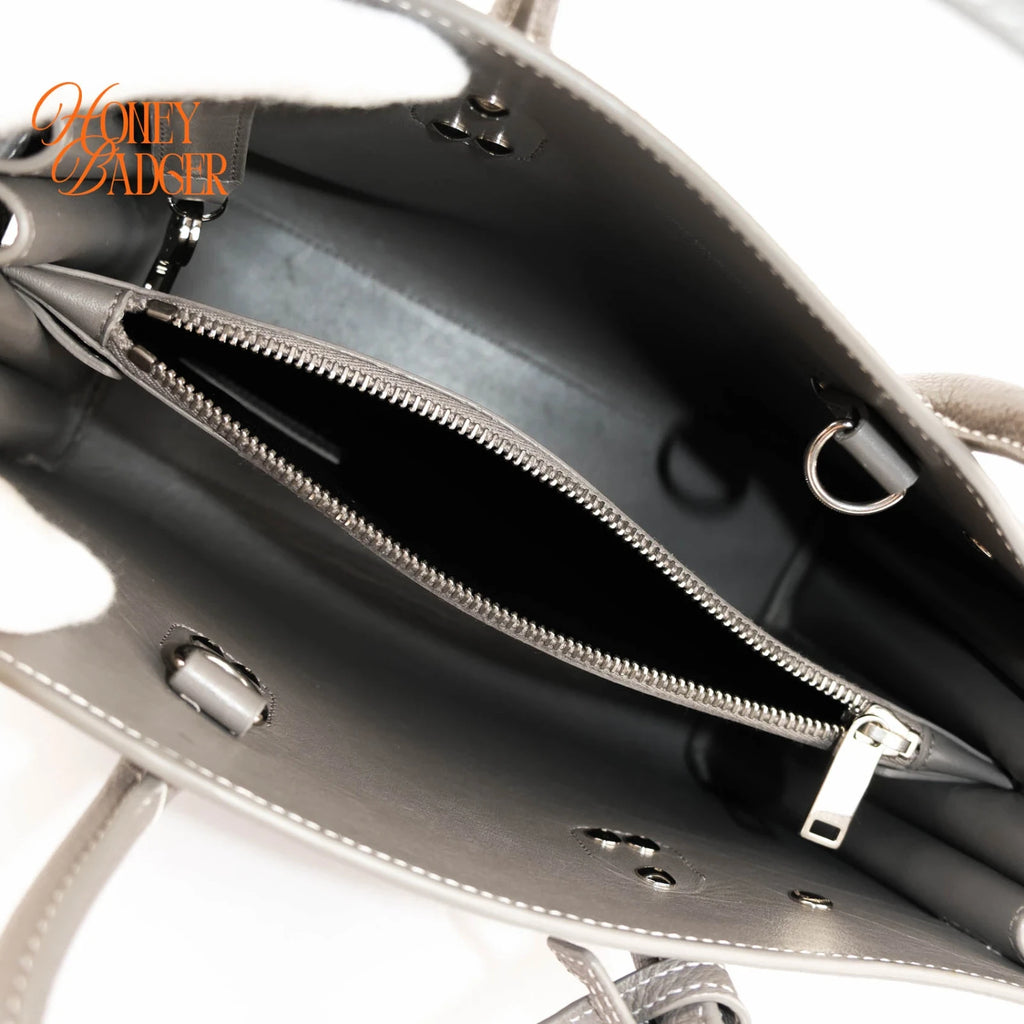 Saint Laurent Classic Baby Sac De Jour Grained Leather 2WAY Bag Grey 421863