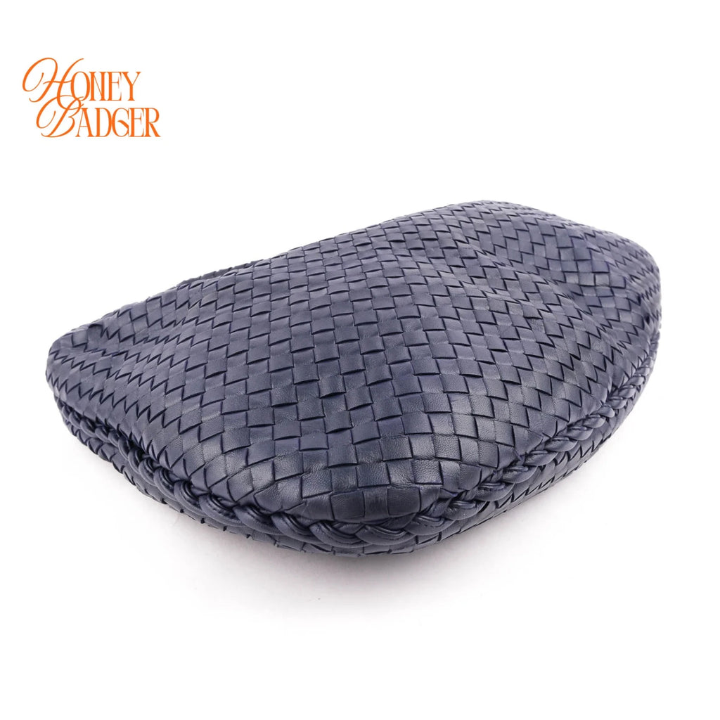Bottega Veneta Large Veneta Hobo Intrecciato Nappa Navy Rank A