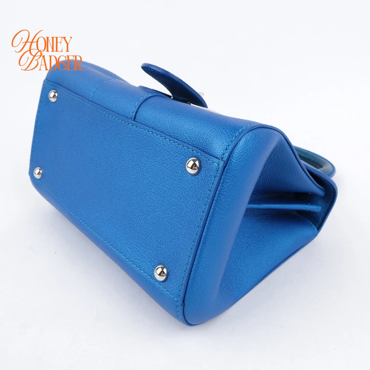 Delvaux Brillant Mini Satin Electric Calfskin 2Way Handbag Shoulder Bag Rank AB