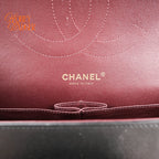 Chanel Classic Flap Jumbo Leather Black Gold Hardware Rank A