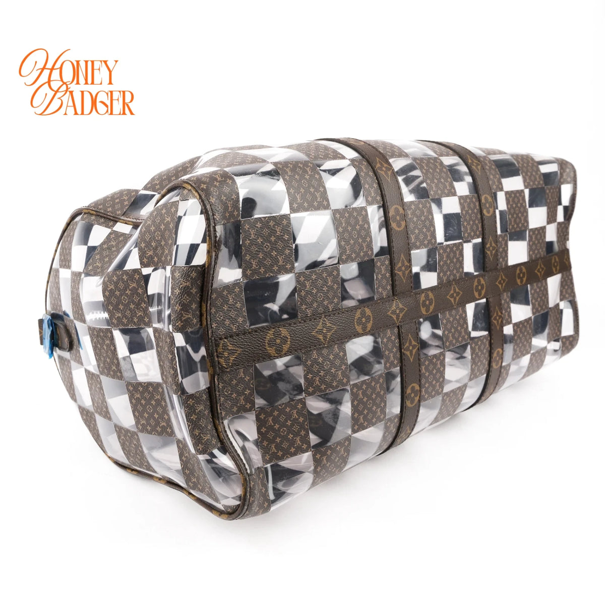 Louis Vuitton Keepall Bandoulière 50 Monogram Chess Brown/Clear Rank A