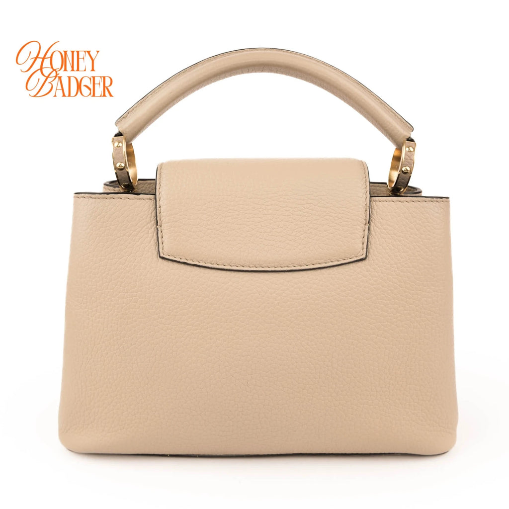 Louis Vuitton Capucines BB Beige Taurillon Leather Gold Hardware 2WAY Bag