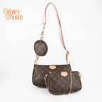 Louis Vuitton Multi Pochette Accessoires in Monogram with pink strap, Grade A condition.