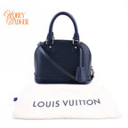 Louis Vuitton Alma BB Epi Leather Indigo Blue Silver Hardware Rank A
