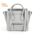 Celine Luggage Nano in gray leather, Grade A condition.