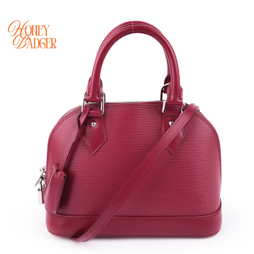 Louis Vuitton Alma BB 2WAY Shoulder Bag Fuchsia Pink Epi Leather Silver Hardware M40851