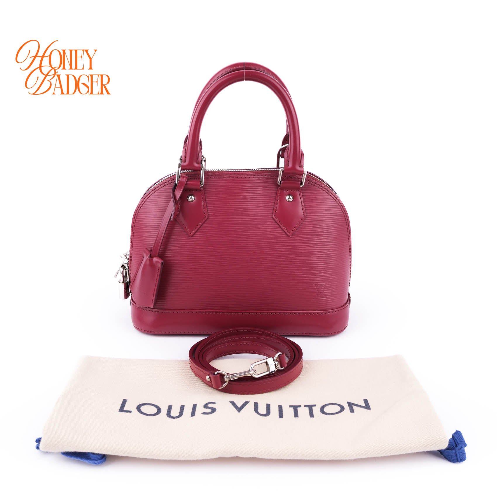 Louis Vuitton Alma BB 2WAY Shoulder Bag Fuchsia Pink Epi Leather Silver Hardware M40851