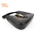 Gucci Jackie 1961 Mini Shoulder Bag Black Leather Gold Hardware 2WAY Bag