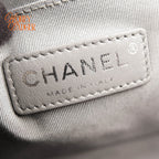 Chanel Boy Medium Calfskin Leather Black Antique Silver Hardware Rank A
