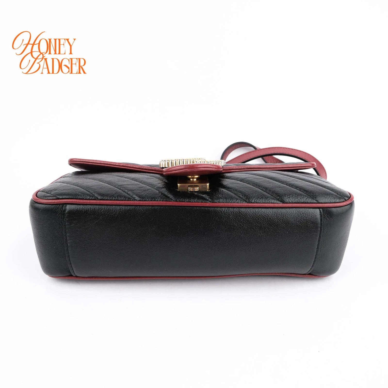 Gucci GG Marmont 26 Black Red Trim Rank A