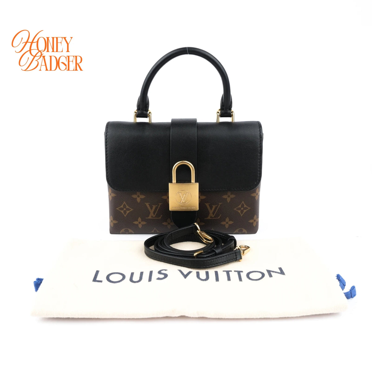 Louis Vuitton Rocky BB Monogram Canvas/Black Leather Rank A