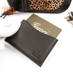 Gucci Bamboo Leopard Calf Hair 2WAY Handbag Rank A