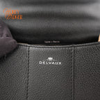 Delvaux Brillant Mini Grained Leather Black Silver Hardware Rank A