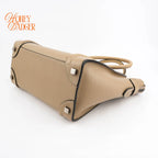 Celine Luggage Mini Beige Grained Calfskin 2Way Bag Rank A