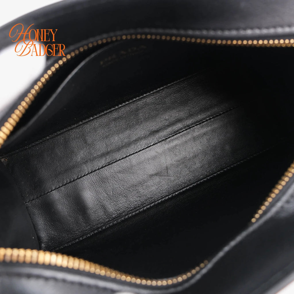 Prada Saffiano Camera Bag in black leather, Grade A condition.