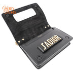 Dior J’Adior Medium Flap Bag Black Calfskin Gold Hardware Rank A
