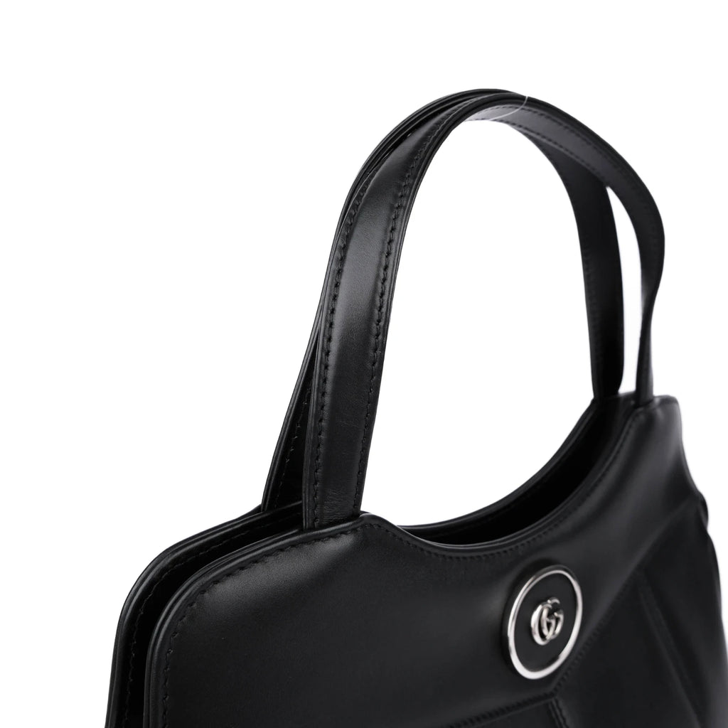 Gucci Petit GG Large Black Leather 2Way Handbag 745918 Rank A