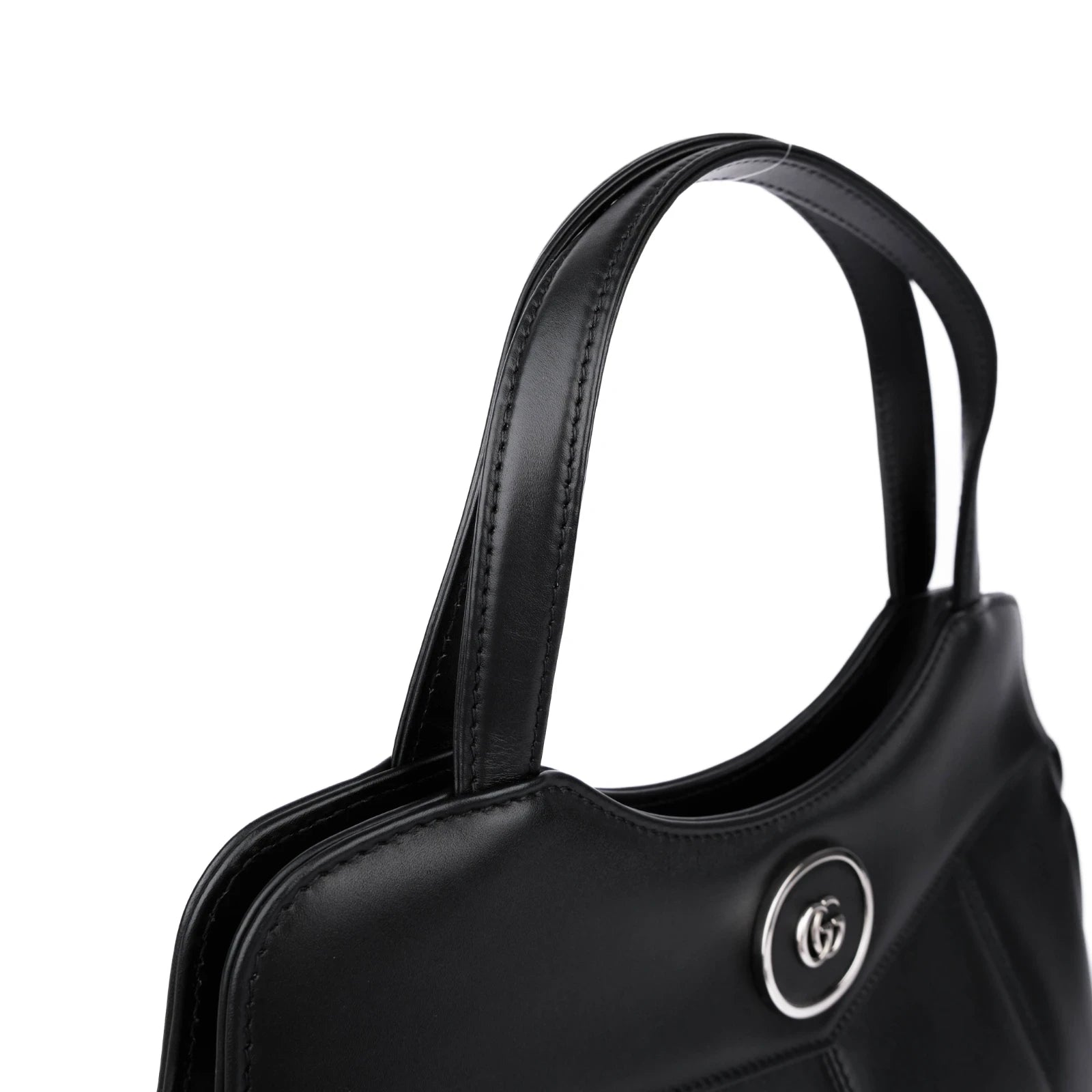 Gucci Petit GG Large Black Leather 2Way Handbag 745918 Rank A