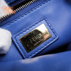 Fendi Peekaboo Iconic Mini Blue Leather 2WAY Shoulder Bag 8BN244