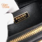 Prada Galleria Mini Saffiano Leather 2WAY Bag Black Nero