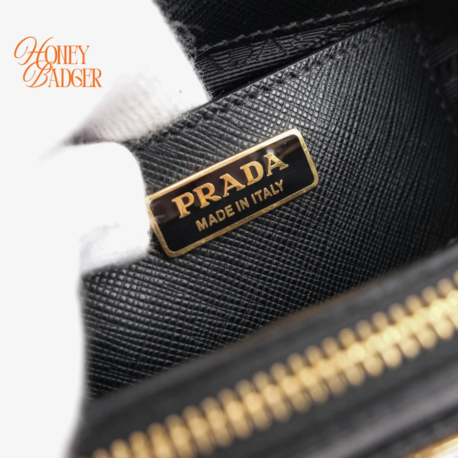 Prada Galleria Mini Saffiano Leather 2WAY Bag Black Nero