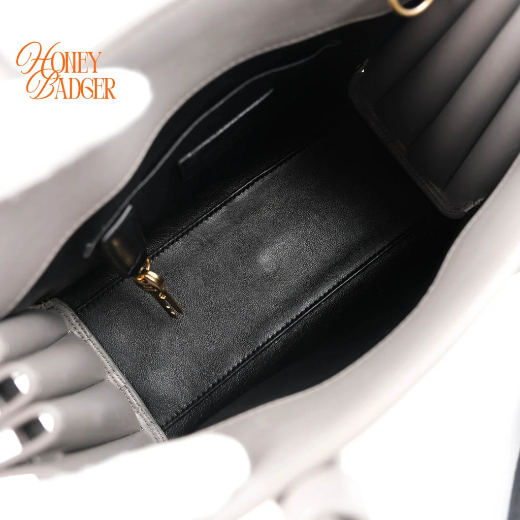 Saint Laurent Sac de Jour Nano Smooth Calfskin Urban Grey Bronze Hardware Rank A