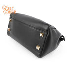 Fendi Peekaboo Mini Studded Black Leather Rank A