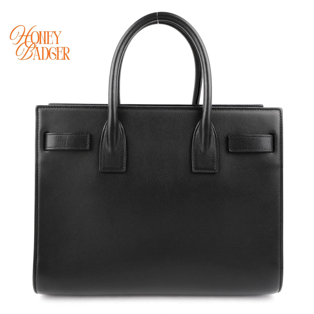 Saint Laurent Baby Sac de Jour Patch Embellished Calf Leather Black Rank A