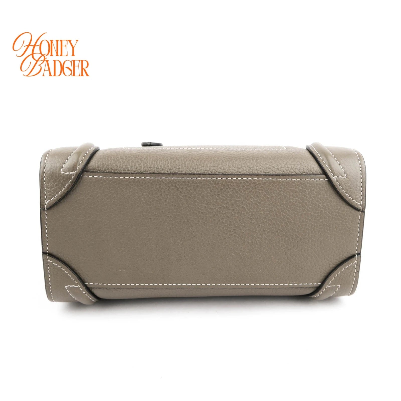 Celine Luggage Nano Grained Calfskin Taupe Rank A