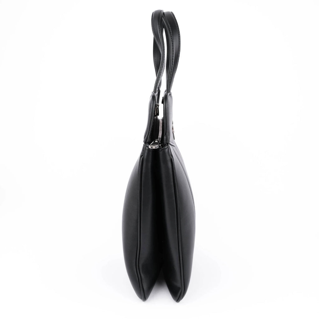 Gucci Petit GG Large Black Leather 2Way Handbag 745918 Rank A