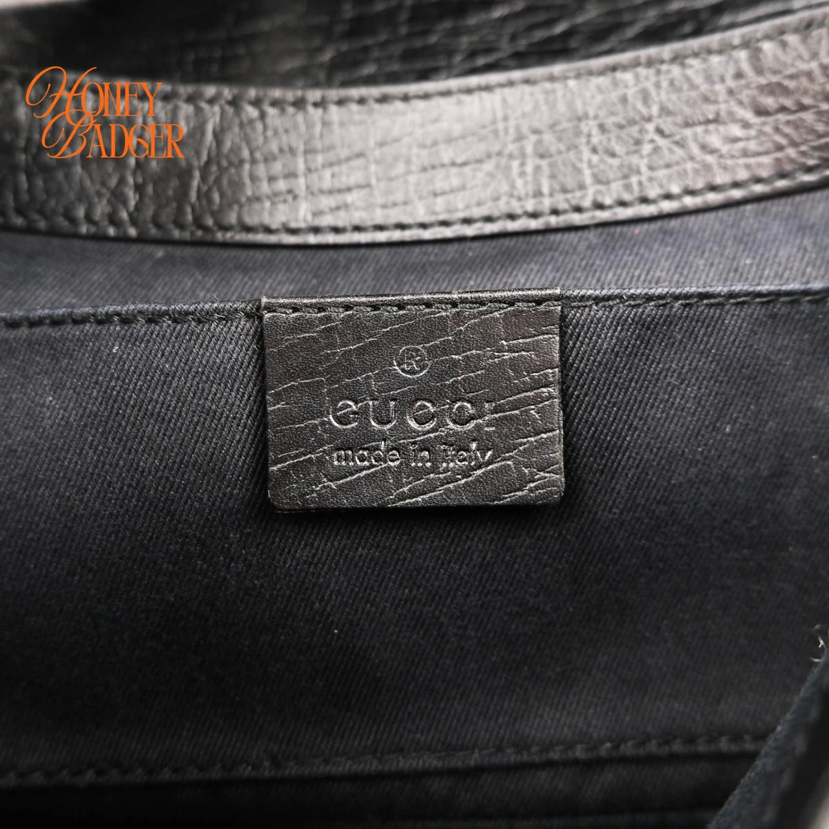 Gucci Horsebit Chain Clutch GG Canvas Black Silver Hardware Rank A