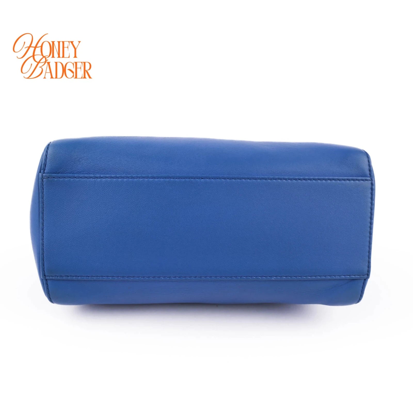 Fendi Peekaboo Iconic Mini Blue Leather 2WAY Shoulder Bag 8BN244