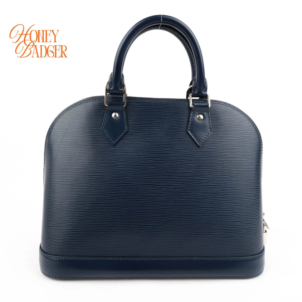 Louis Vuitton Alma PM Epi Leather Navy Silver Hardware Rank A