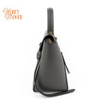 Celine Belt Bag Micro Grained Calfskin Grey Gold Hardware Rank A