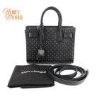 Saint Laurent Sac de Jour Nano Studs Black 2Way Handbag T3474 Rank A