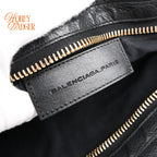 Balenciaga Giant 21 Part Time Black Leather 2-Way Handbag Shoulder Bag Rank AB