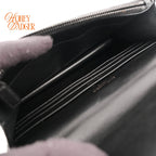 Saint Laurent Cassandre Envelope Chain Wallet Grain de Poudre Leather Black Matte Black Hardware Rank A