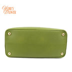 Prada Double Medium Saffiano Leather Green Gold Hardware Rank A