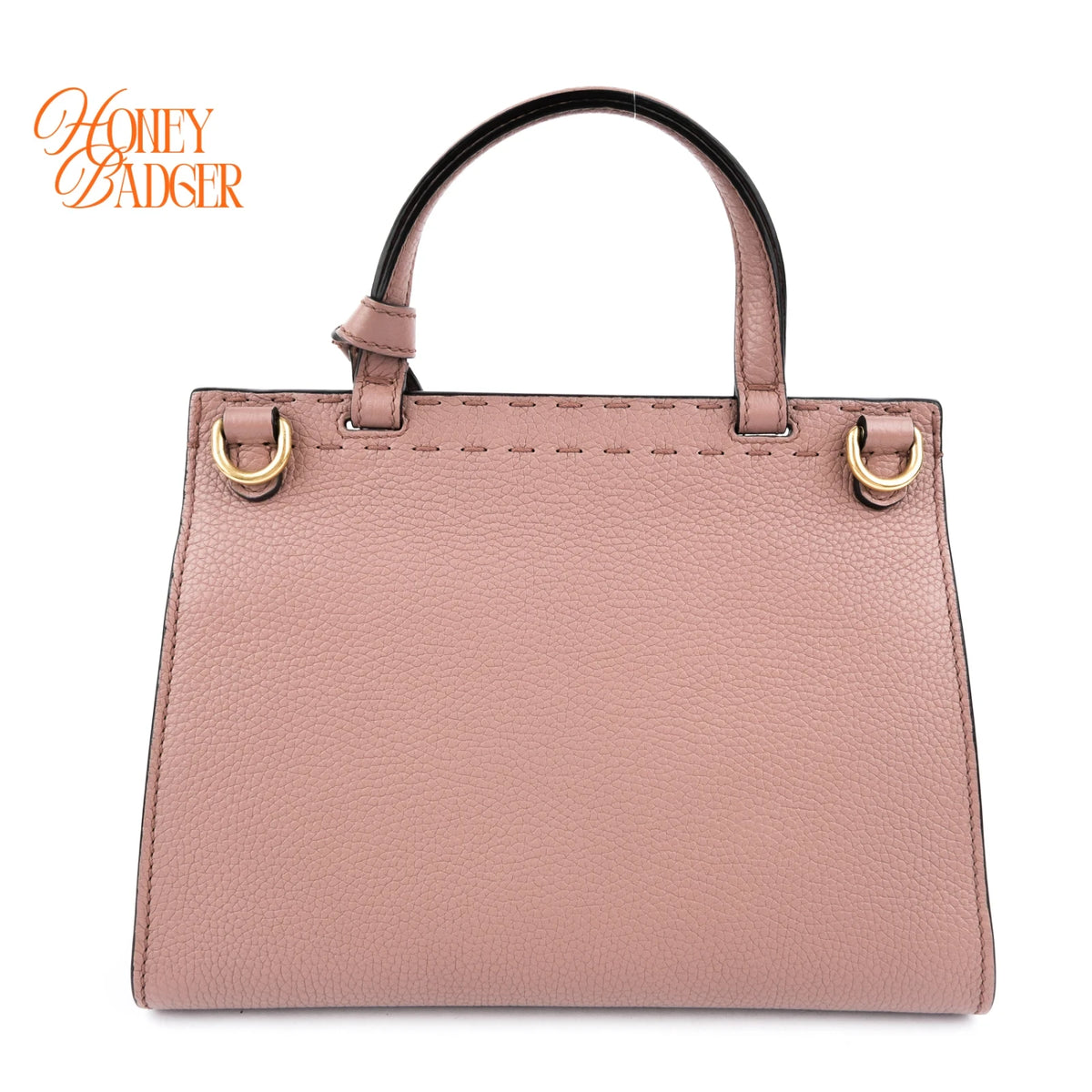 Gucci GG Marmont Small Top Handle Grained Leather Dusty Pink Antique Gold Hardware Rank AB