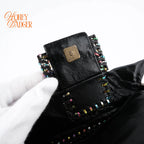 Fendi Baguette Black Multicolor Leather Mini Grade A
