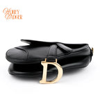 Dior Saddle Bag Calfskin Black Rank AB