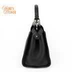 Fendi Peekaboo Mini Selleria Grained Leather Black Rank A
