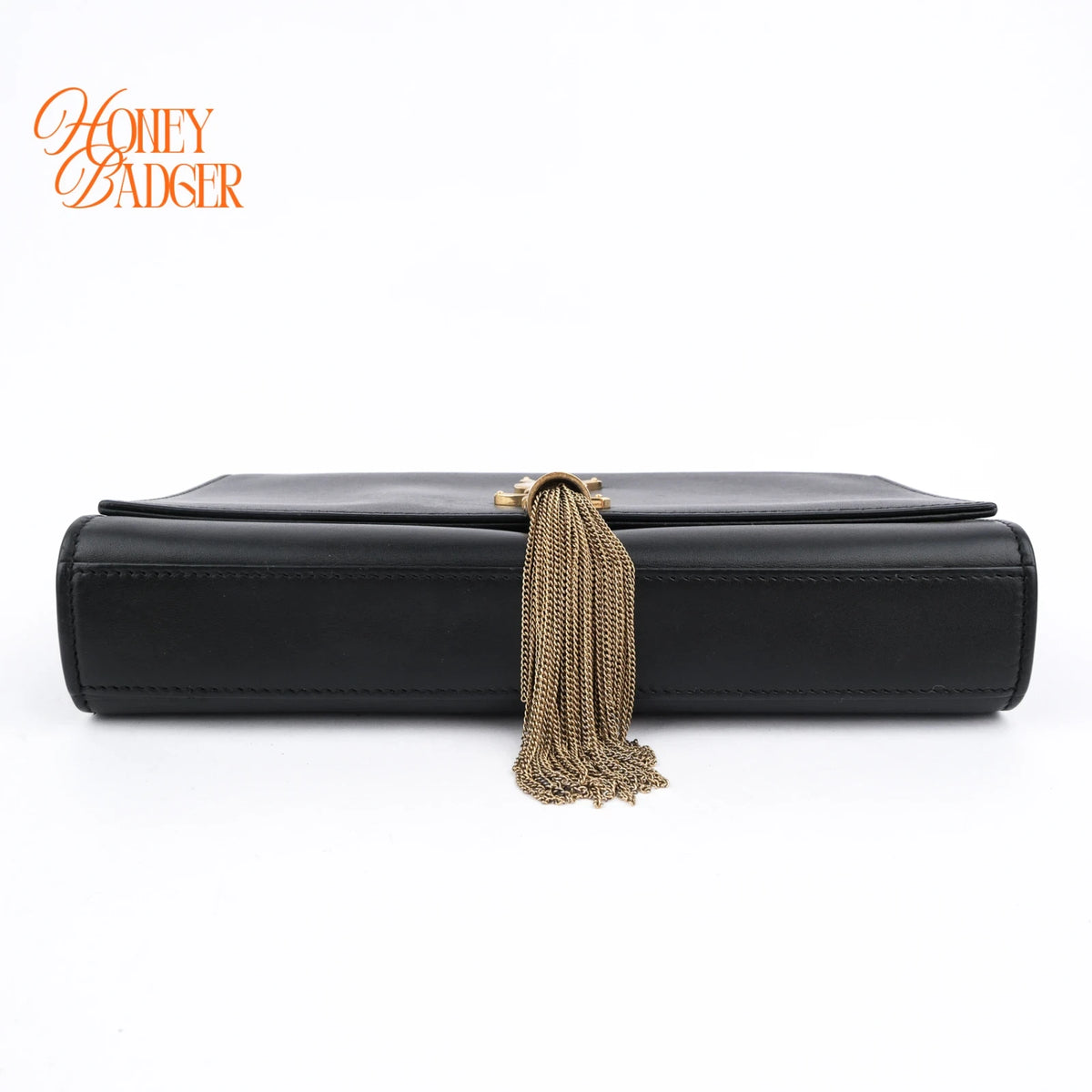 Saint Laurent Kate Tassel Medium Smooth Calfskin Black Gold Hardware Rank AB