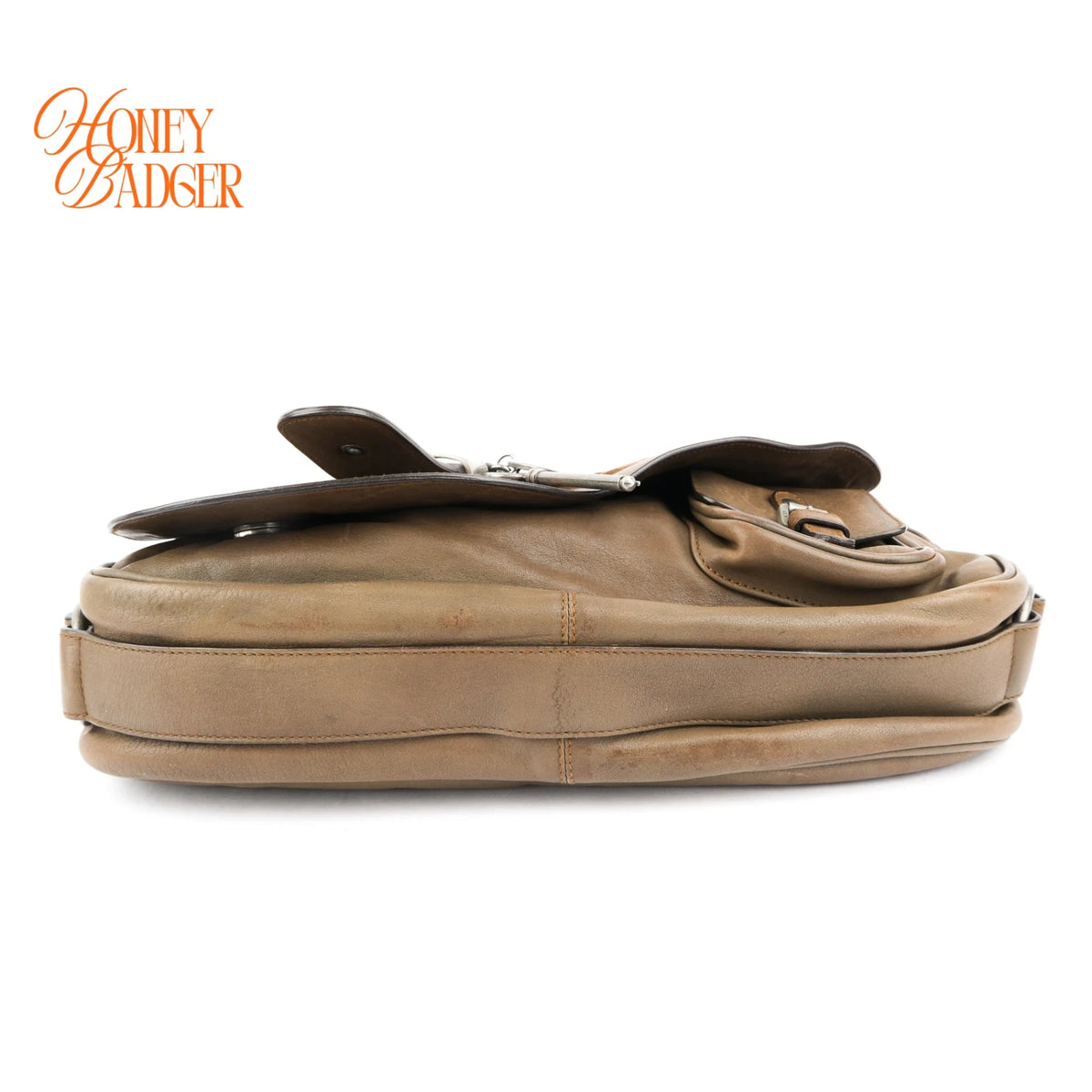 Dior Gaucho Vintage Leather Brown Rank B