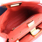 Fendi Peekaboo Mini Smooth Leather Orange Rank A