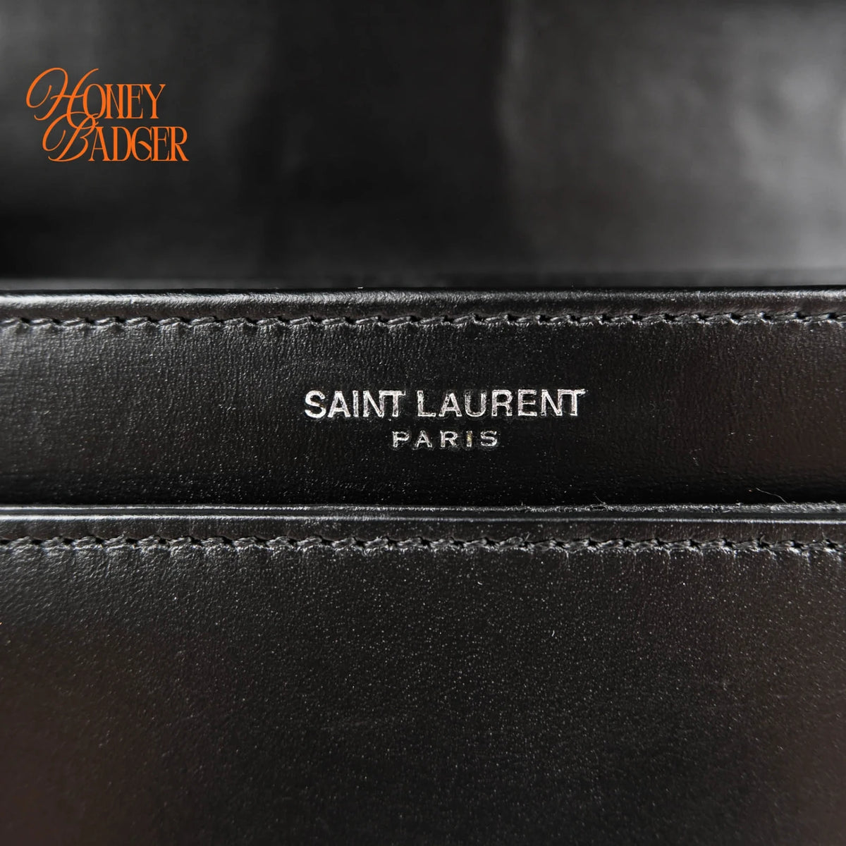 Saint Laurent Solferino Medium Brushed Leather Black Silver Hardware Rank A