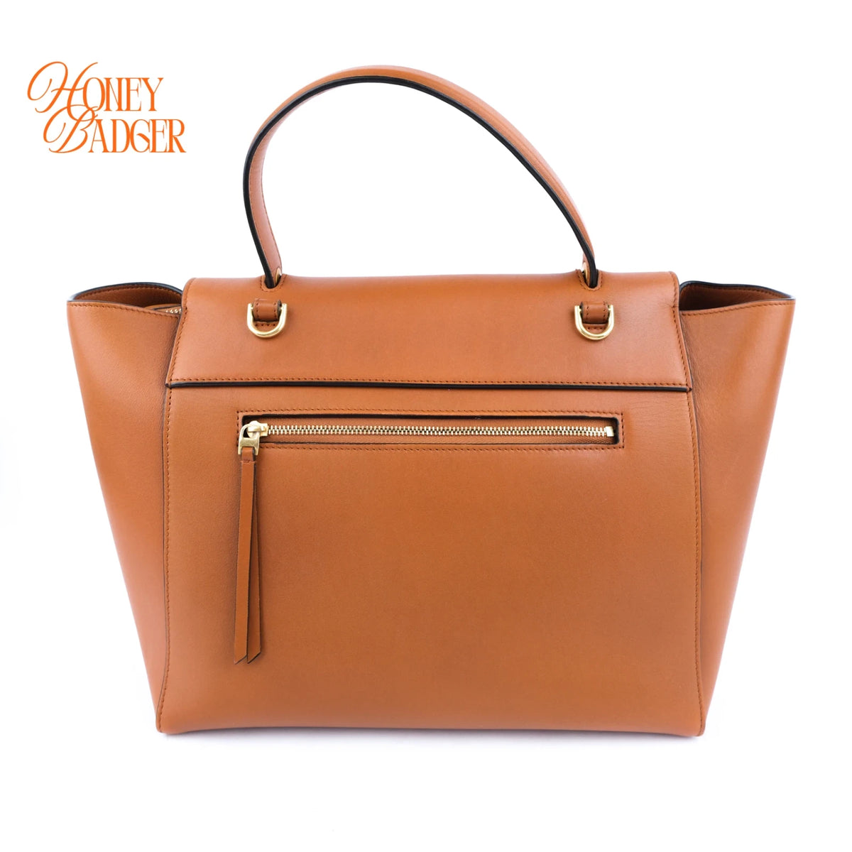 Celine Belt Bag Mini Tan Brown Calfskin Leather 2-Way Bag Rank AB