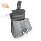 Delvaux Brillant Mini Box Calf Bicolor Grey Palladium Hardware Rank A